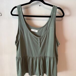 Lucky Brand Olive Green Tank Top